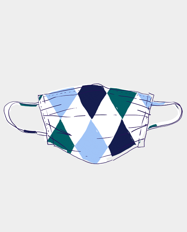 Stoffmaske Rauten